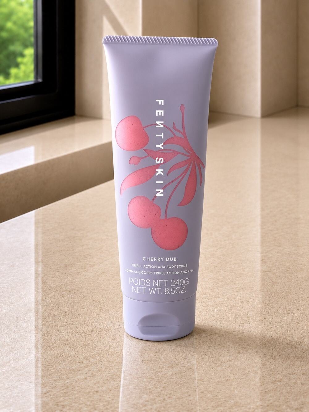 SOLD OUT Fenty Skin Cherry Dub Triple Action AHA Body Scrub 8.5 oz New